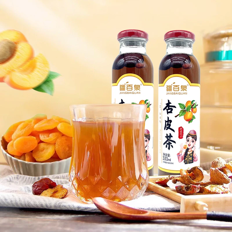 【新疆直发】疆百泉杏皮茶/酸梅汤果味饮料330ml新疆特色饮料