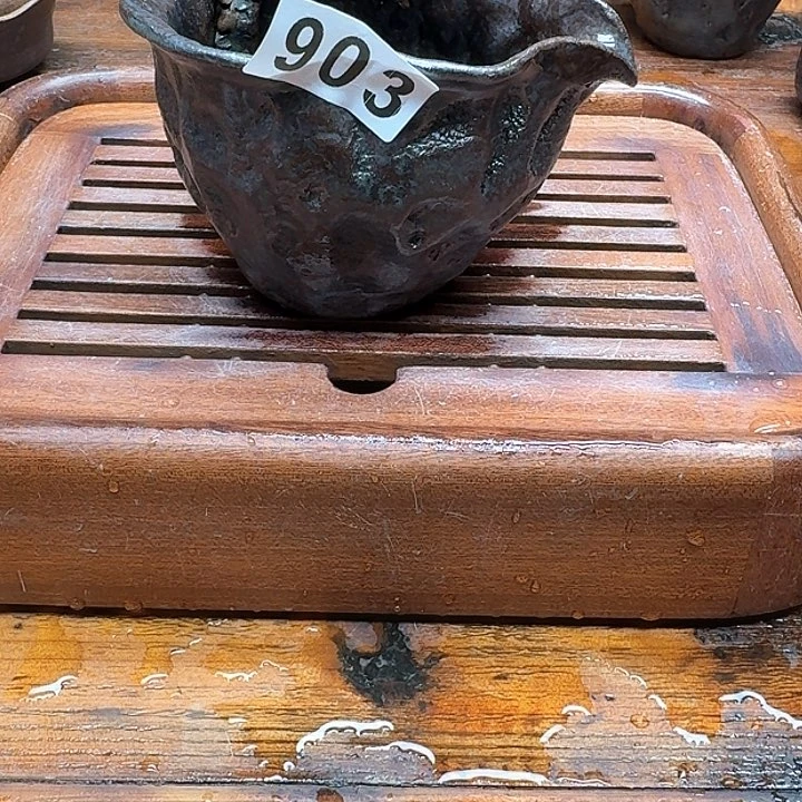 纯手工制作粗陶茶具