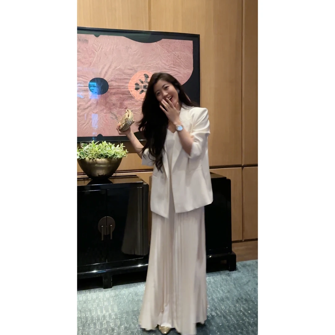 【N·COU】25冬新款【神仙姐姐】通勤挺括西装吊带裙套装DY22925