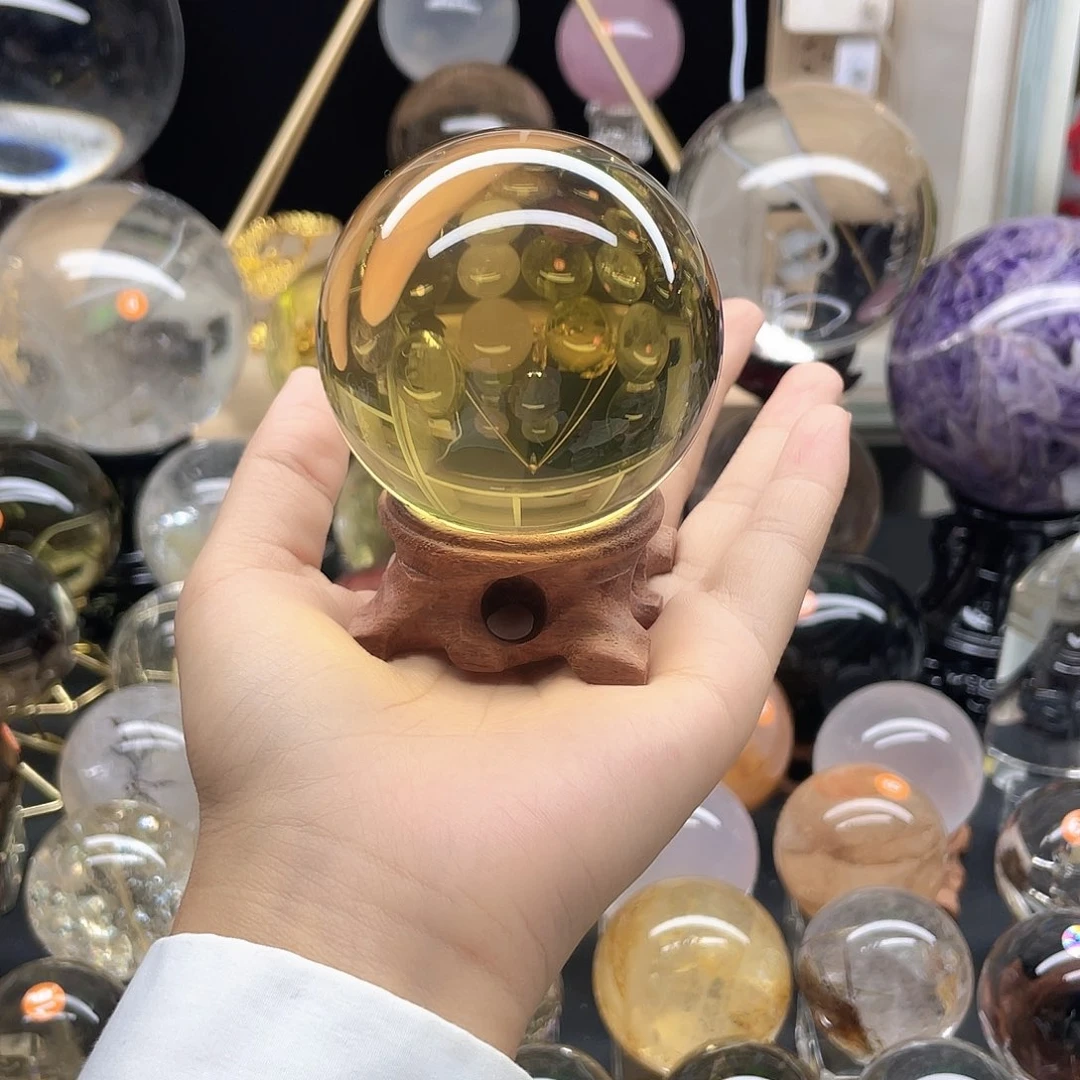 水晶未镶嵌珠宝半成品黄水晶67