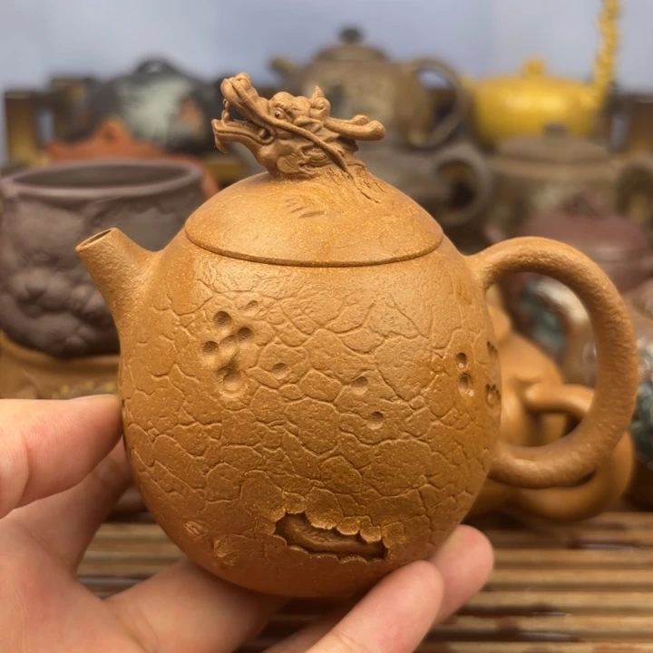 茶壶紫砂龙蛋原矿黄降坡200c