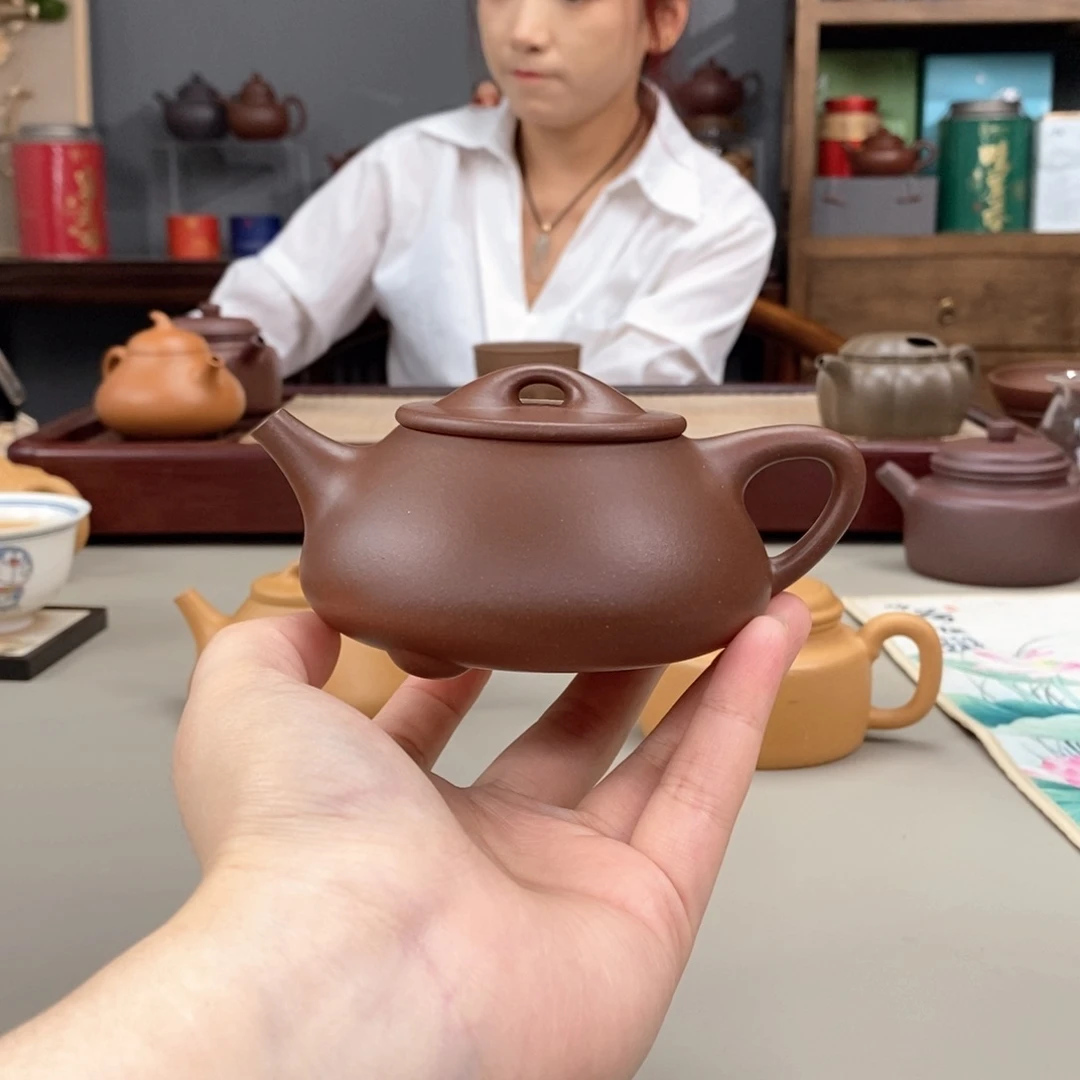山***山茶壶紫砂定制景舟石瓢180加湖帆刻绘