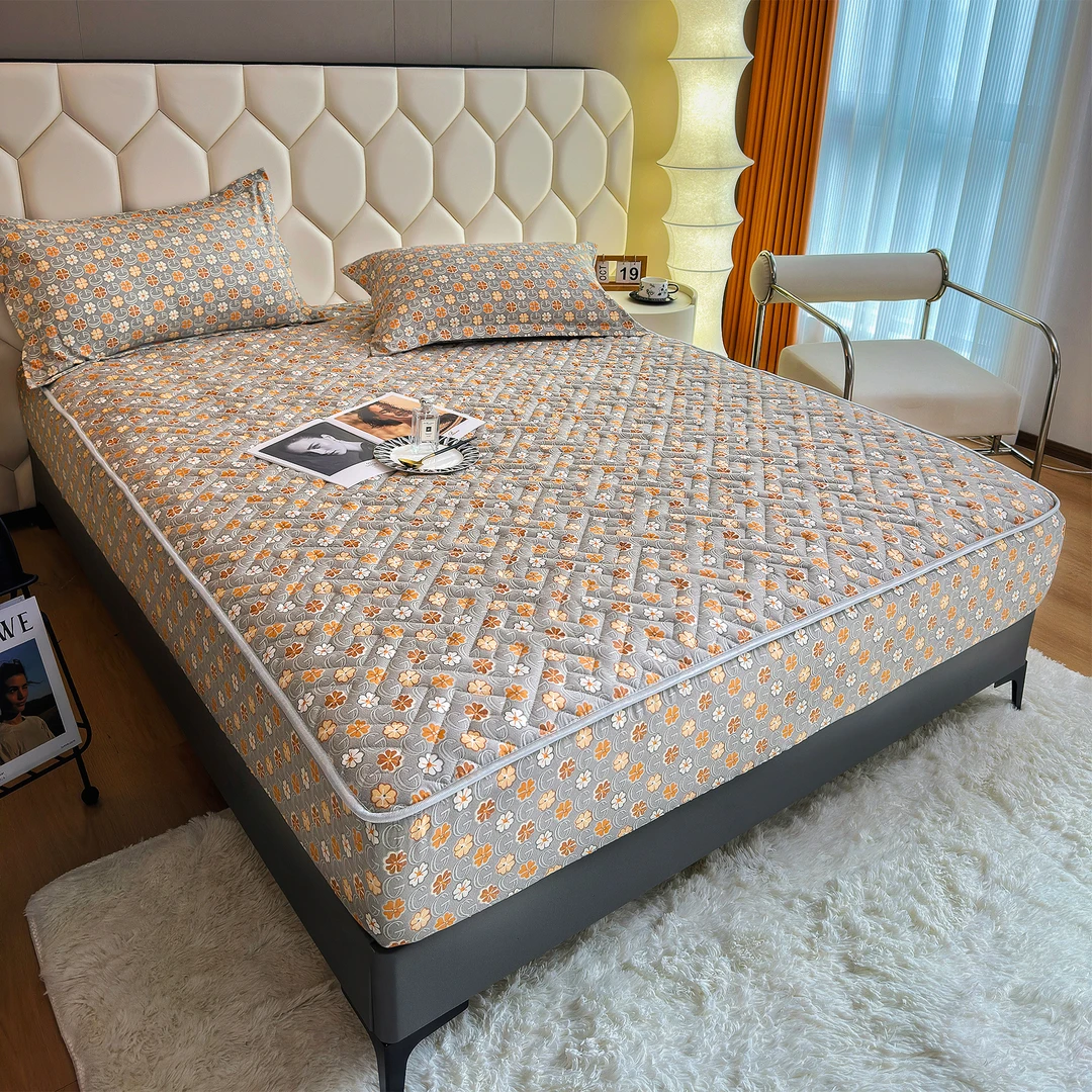 【工厂直发】专柜高端A类亲肤母婴夹棉床笠绗缝 防滑机洗榻榻米