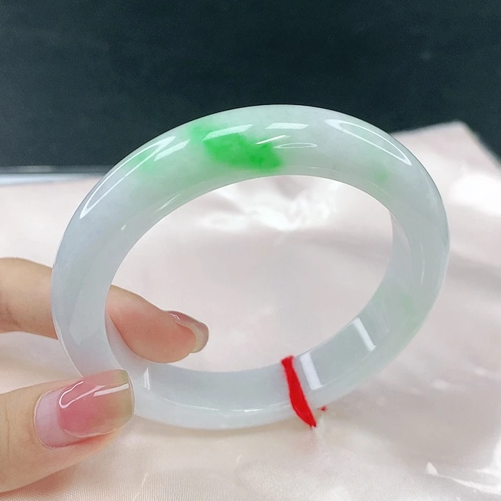 翡翠未镶嵌手镯圈59，40101