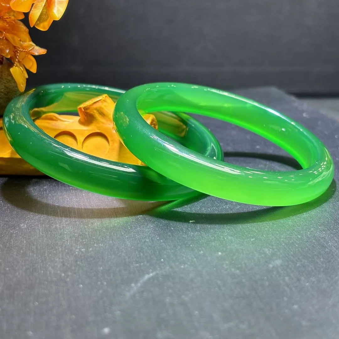 S1830极光绿秦紫玛瑙绿手镯-配礼盒-多样性发货只发一件-54-61