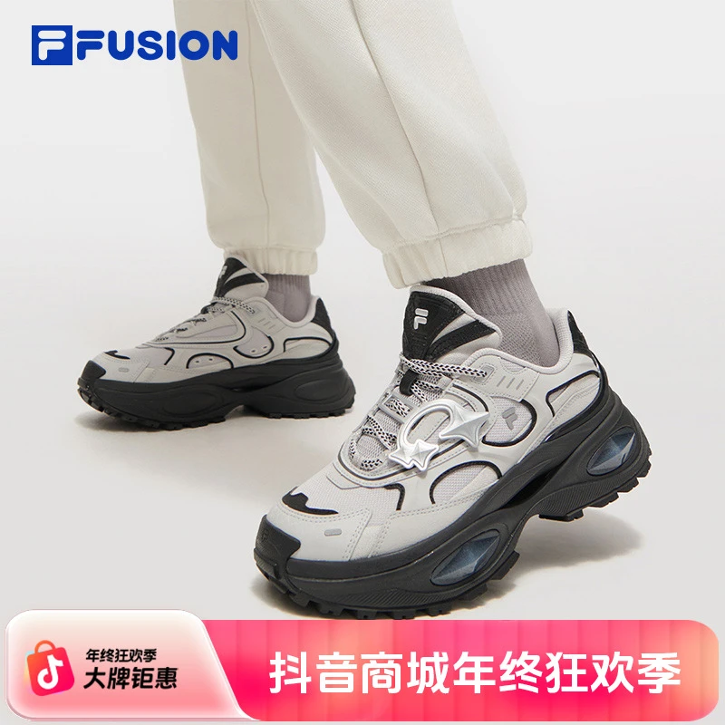 硬糖3丨FILA斐乐官方正品厚底老爹鞋女鞋硬糖款运动鞋银色休闲鞋