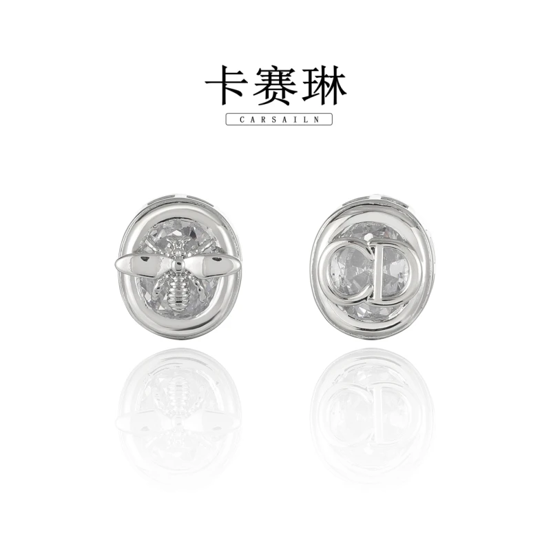 卡赛琳carsailn/ 镀K金 925银针 轻奢高定CD蜜蜂AB款耳钉 1244