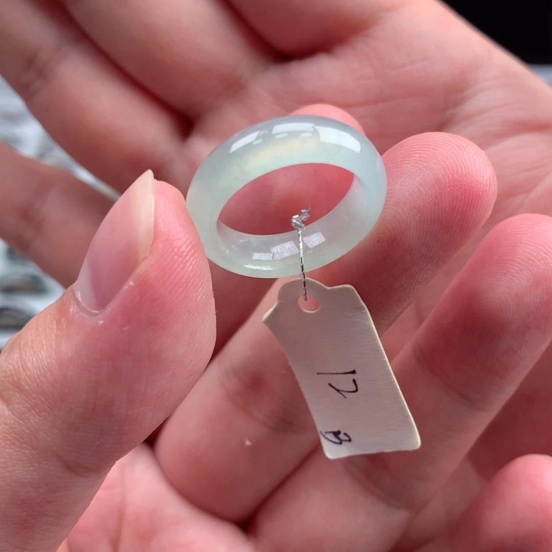 翡翠戒指未镶嵌琪*天然