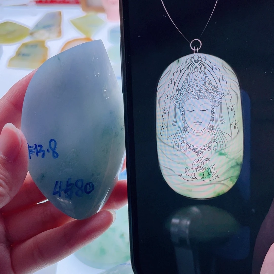 定制翡翠未镶嵌天然翡翠包工