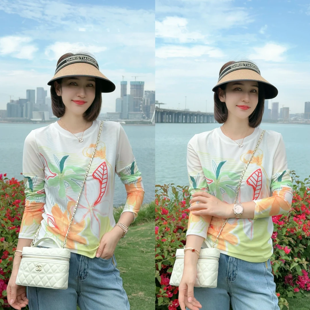 【夏日绿野】原创设计时尚网纱皮肤衣上衣XY25138