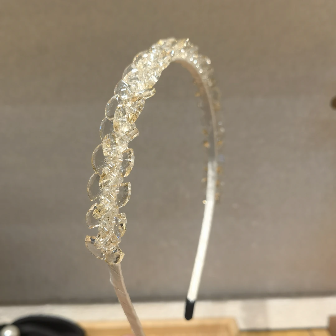 F189香槟色扇形闪闪发箍