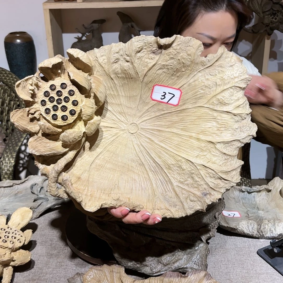 木雪*下小叶金丝楠木果盘