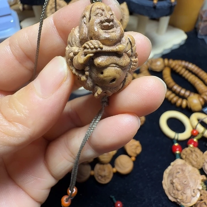 吊坠桃核纯手工福利款弥勒挂件