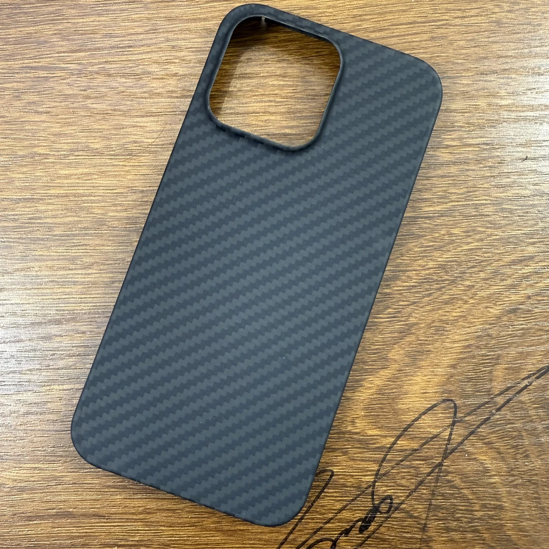 准新品 13pro黑灰无磁吸【微瑕】芳纶纤维凯夫拉手机壳
