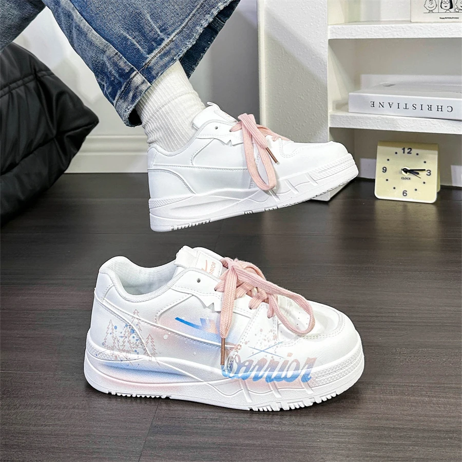 Warrior/回力小众设计感渐变色小白鞋女款爆款百搭潮流ins休闲鞋