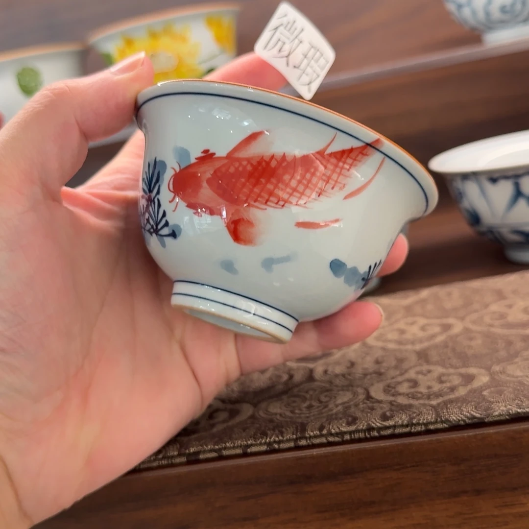 釉下彩纯手绘微瑕
