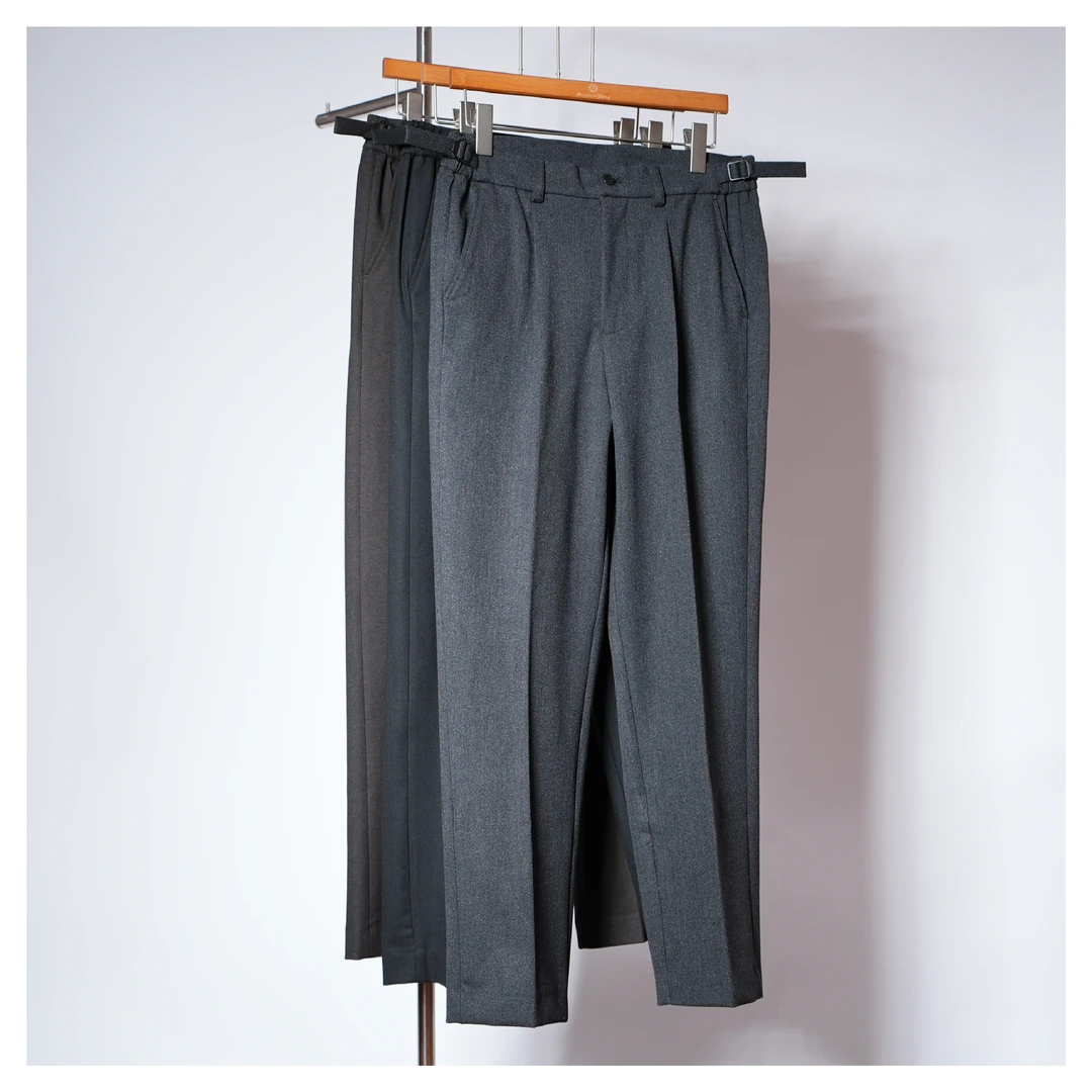 秋冬新款男士毛呢西裤简约百搭显高显瘦小直筒商务休闲西裤 3107