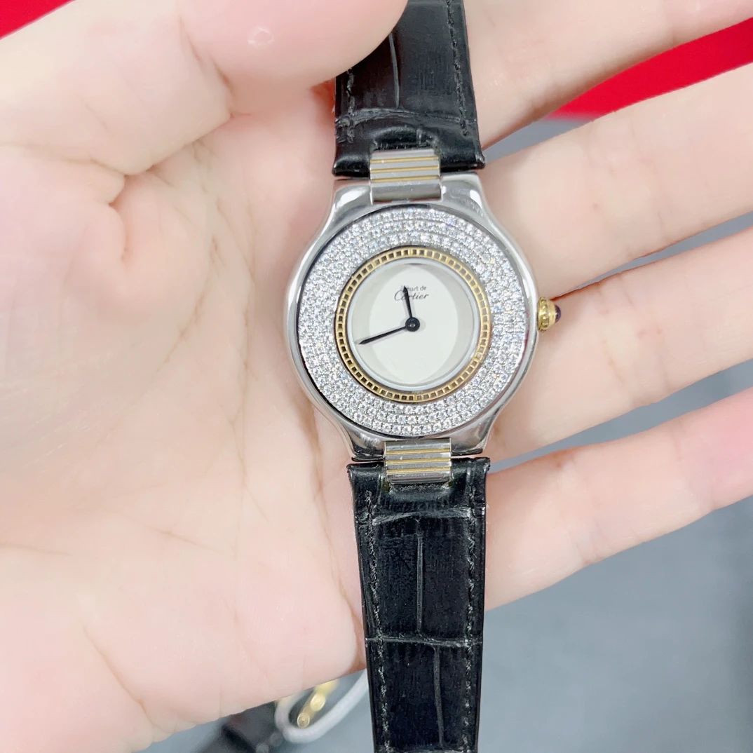 95新 Cartier/卡地亚  03039/21世纪女士石英表/30盘/后钻