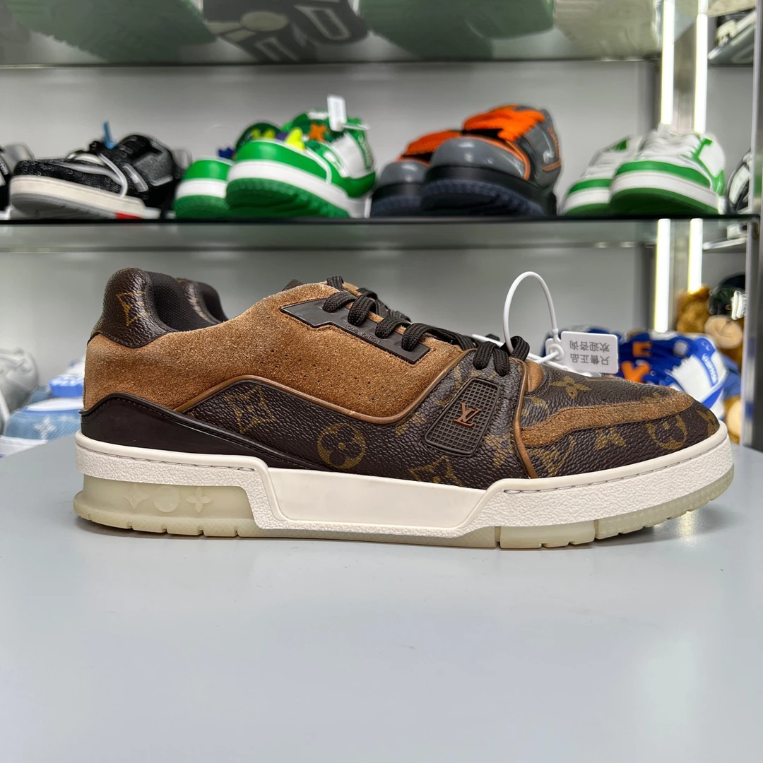 90新 LouisVuitton/路易威登 TRAINER 老花 尺码/UK7 YH1911