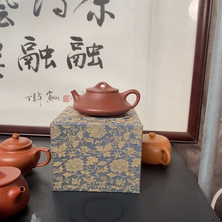 茶壶紫泥原矿紫泥170cc竹瓢