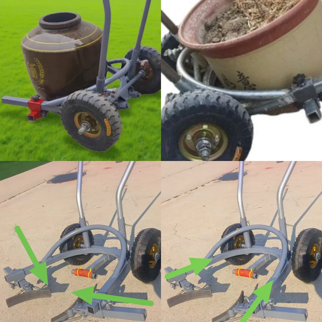 酒坛酒缸酒翁花盆泡菜缸搬运手推车大桶坛子带轮子不弯腰园艺工具