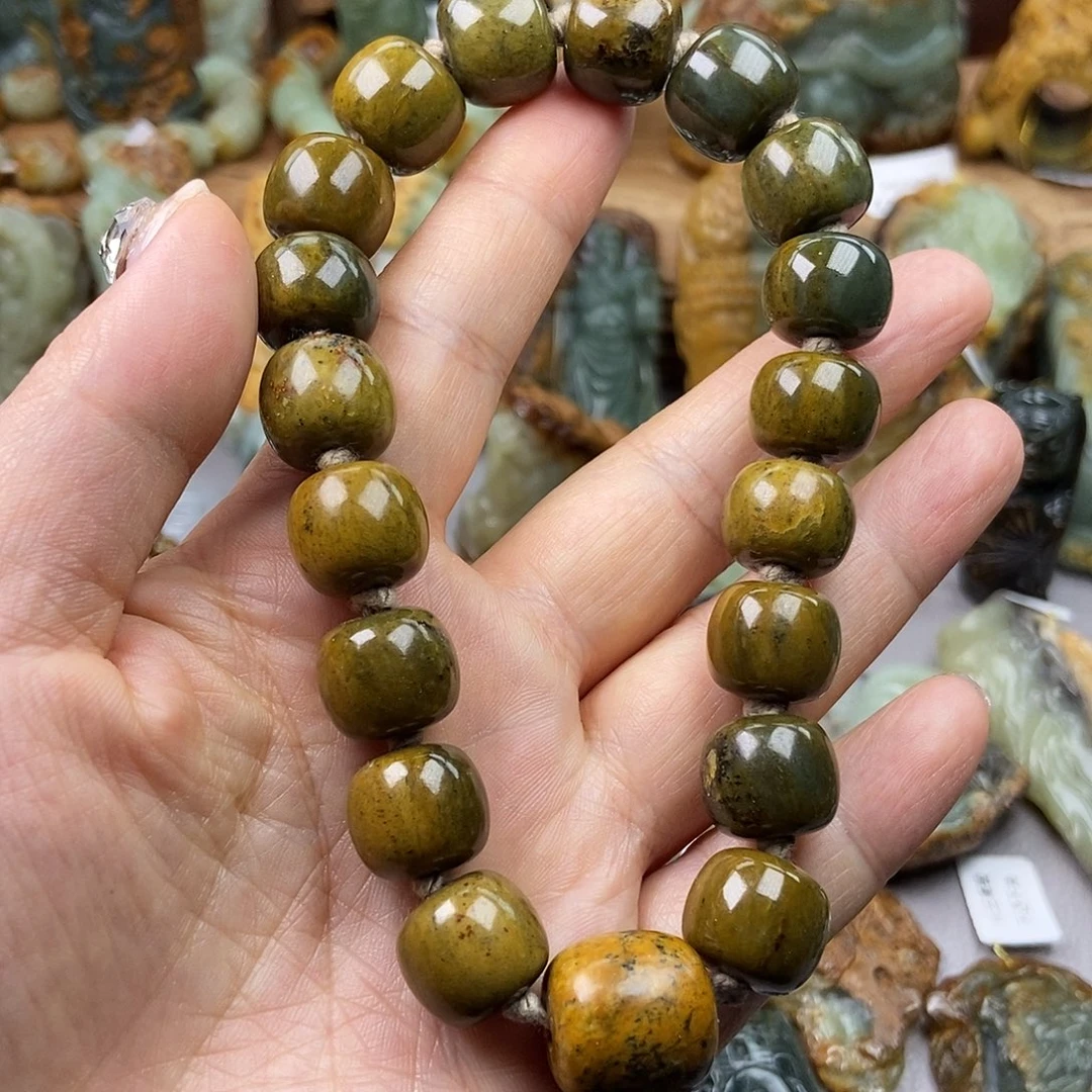 岫岩河磨玉（透闪石质玉）手把未镶嵌❻***深