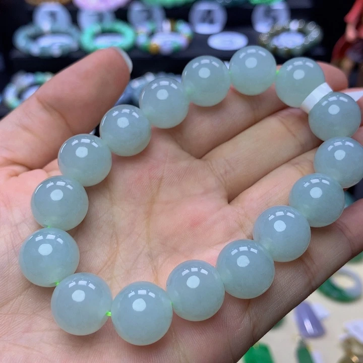 翡翠手链未镶嵌璐*翡翠