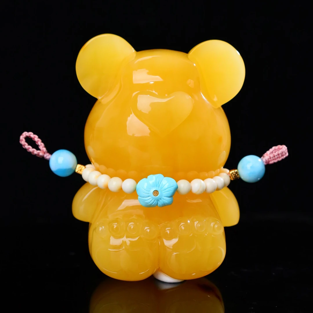 天然原矿蜜蜡焦皮料大熊-专拍链接