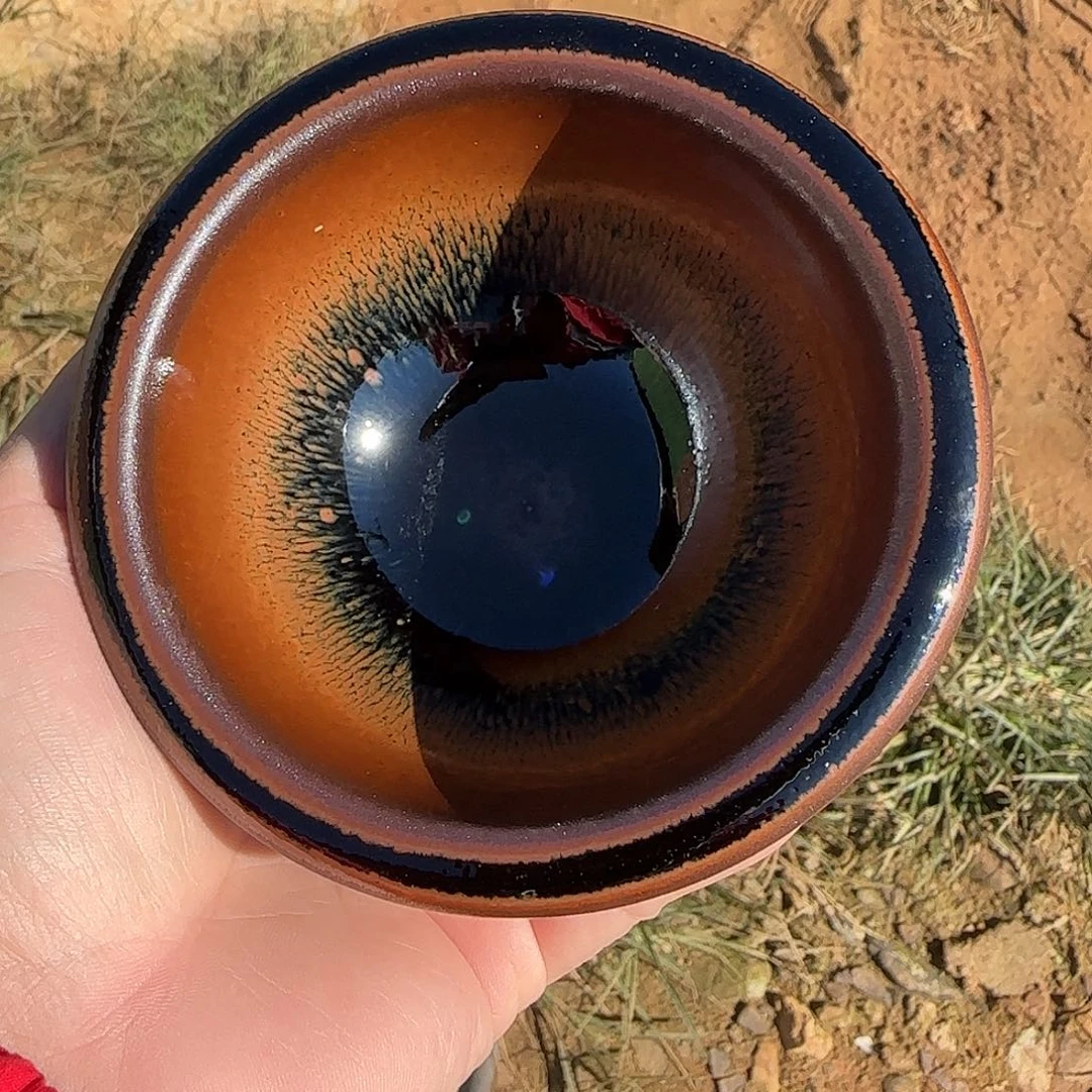 百***君茶盏印春堂原矿釉