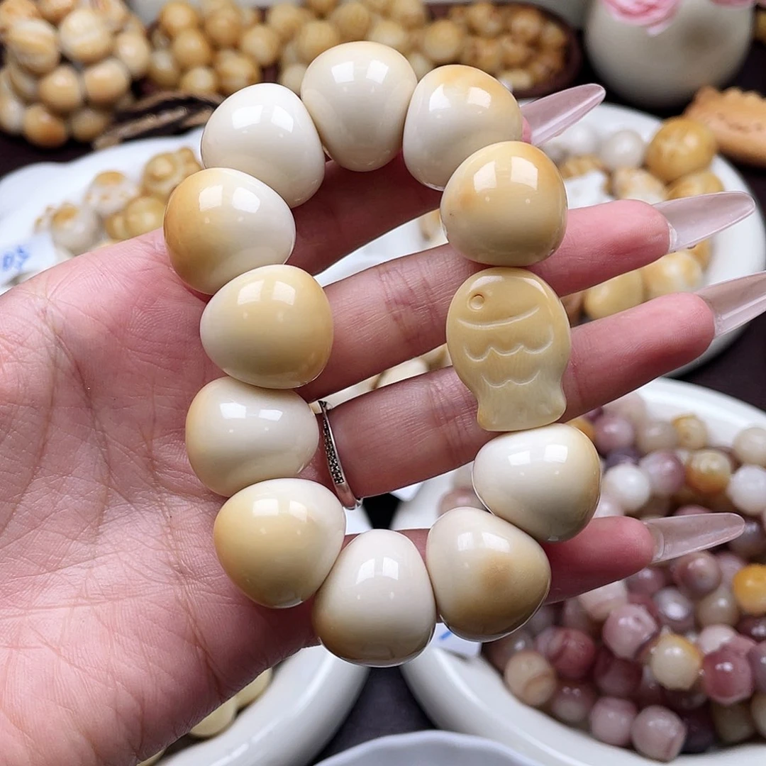 吊坠白玉菩提一串成品c