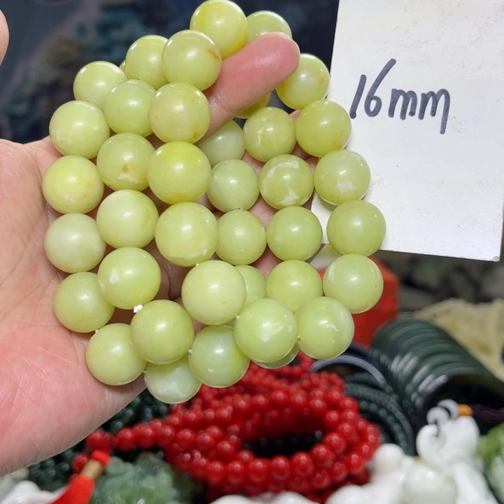 蛇纹石玉手串多样性发货未镶嵌