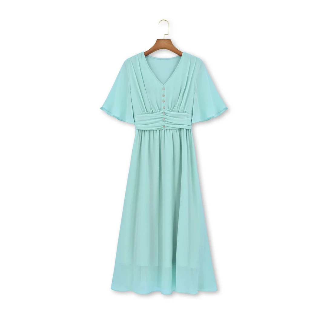 25年夏季新款2姆米乔其桑蚕丝连衣裙XS696963