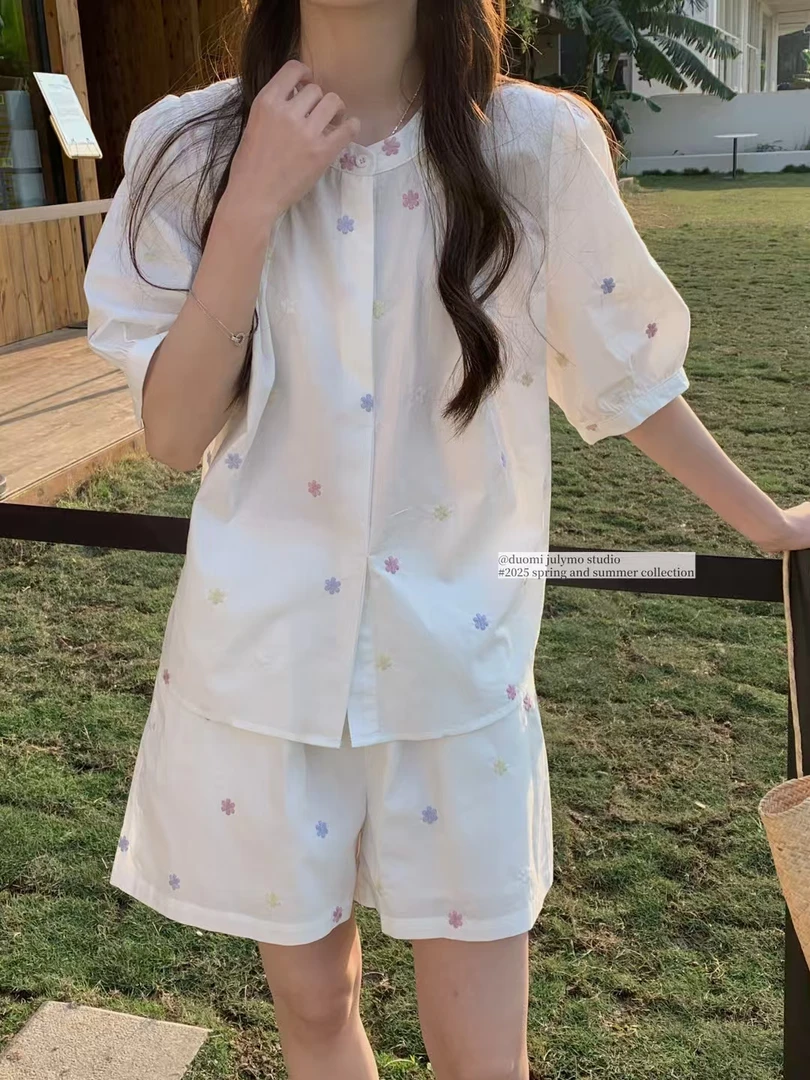 【DUOMI】春季新款百搭时尚韩版小众设计感衬衫小衫上衣Q60909