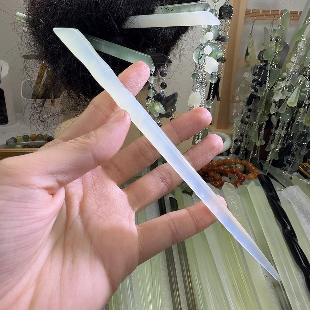 蛇纹石玉合金发饰