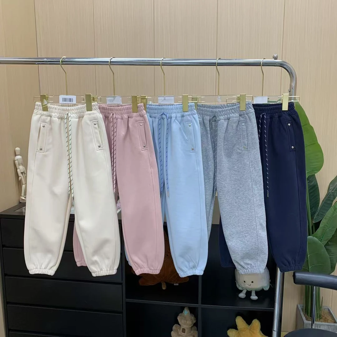 【钉扣酷仔】儿童25年春季新品钉扣潮流时尚百搭抽绳卫裤长裤