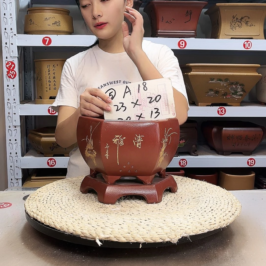 紫砂花盆紫砂花盆