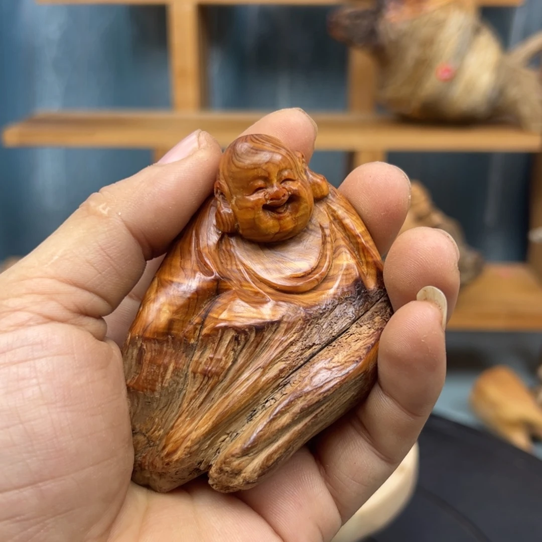 木晴***爷崖柏木摆件手把件