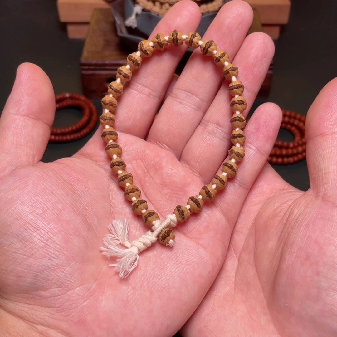 柏香籽/百香籽吊坠L***e双排红牙单圈