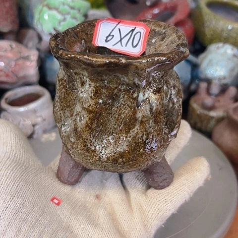 粗陶花盆手工花盆制作就这样