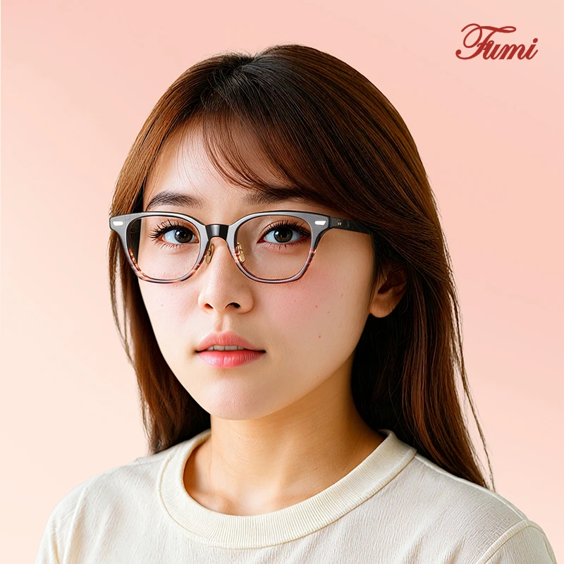 【柒柒】HM028复古方框可配度数的素颜平光近视眼镜框架