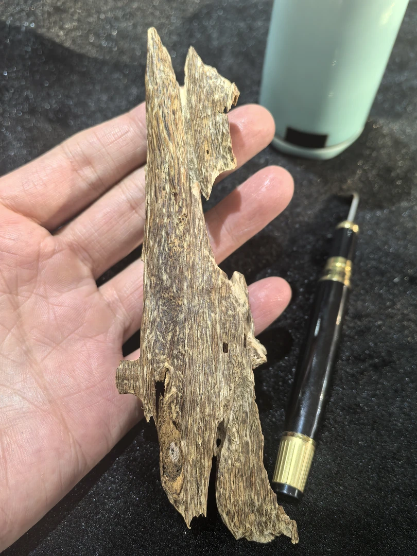 国香广西虫漏原木7.23g风化香熏