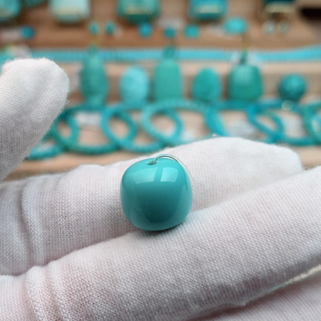 绿松石未镶嵌珠宝奇石13mm
