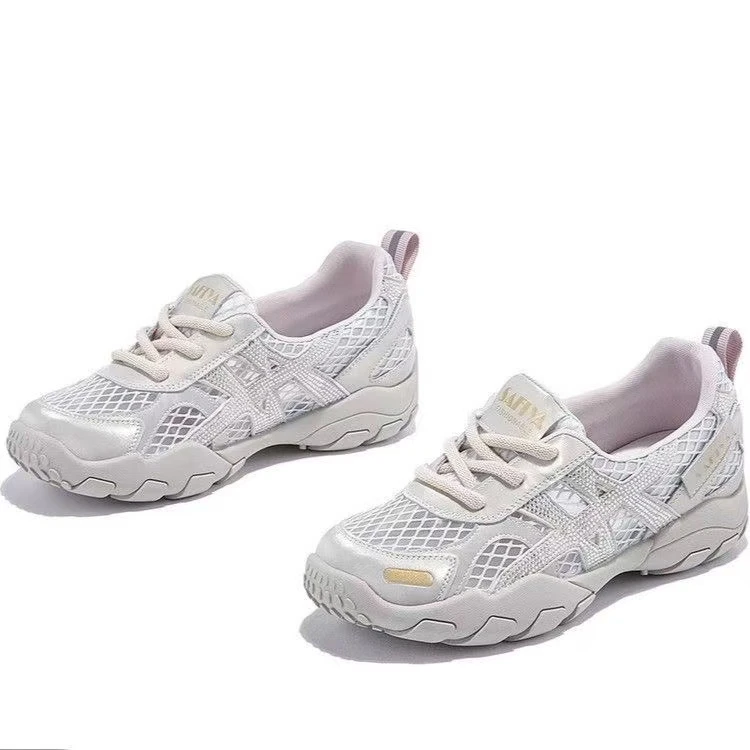 时尚水钻透气网面德训鞋女2025夏季新款舒适时尚百搭休闲阿甘鞋潮