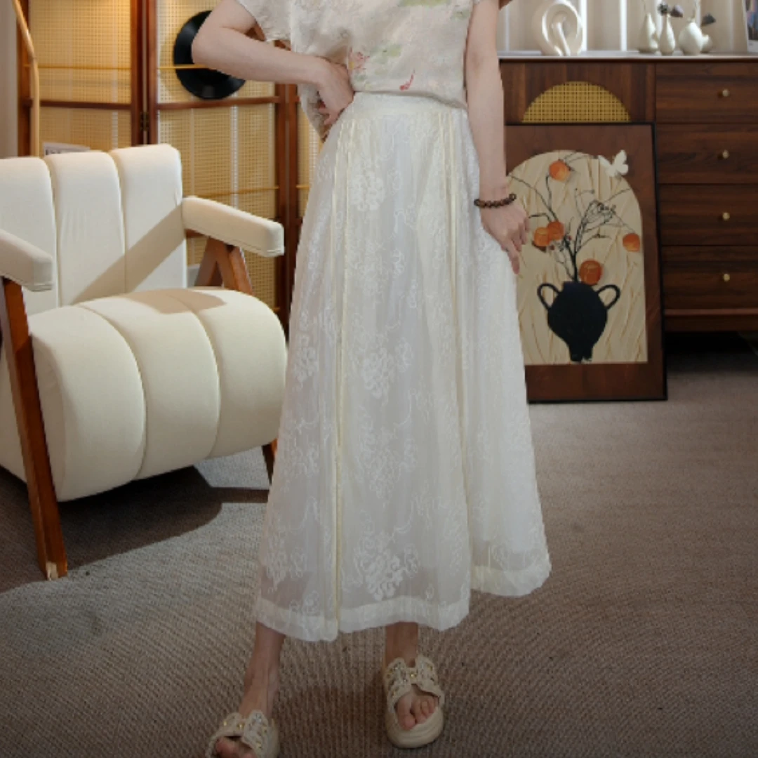 【仙女裙】新中式国风百搭高腰半身裙