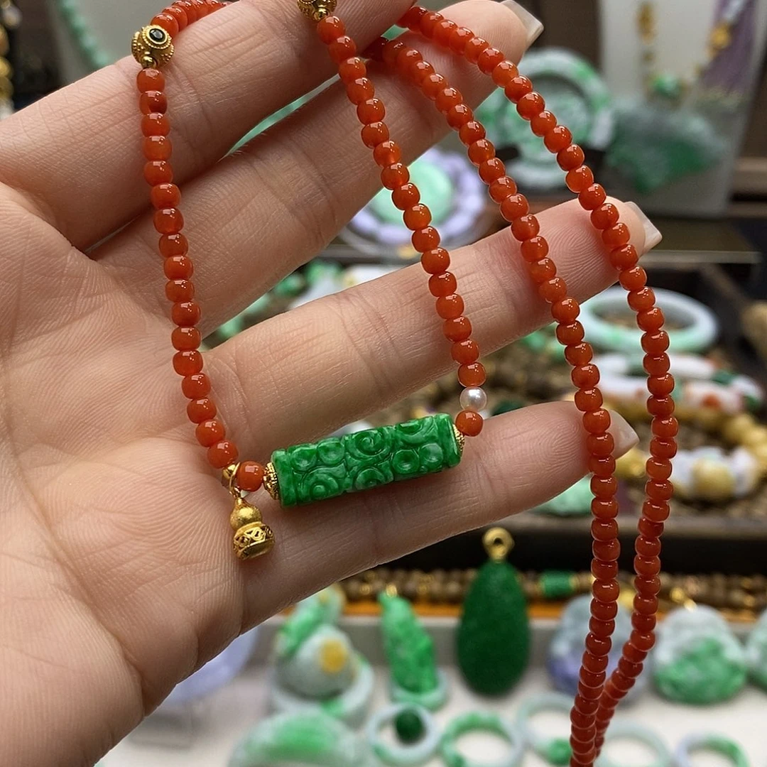 翡翠未镶嵌颈饰天然