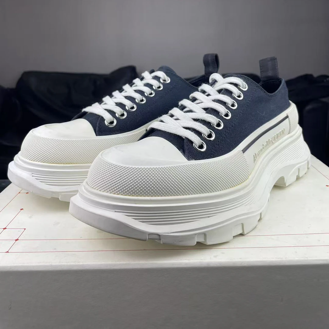 99新 Alexander McQueen/亚历山大·麦昆 黑白老爹鞋40码配盒97新