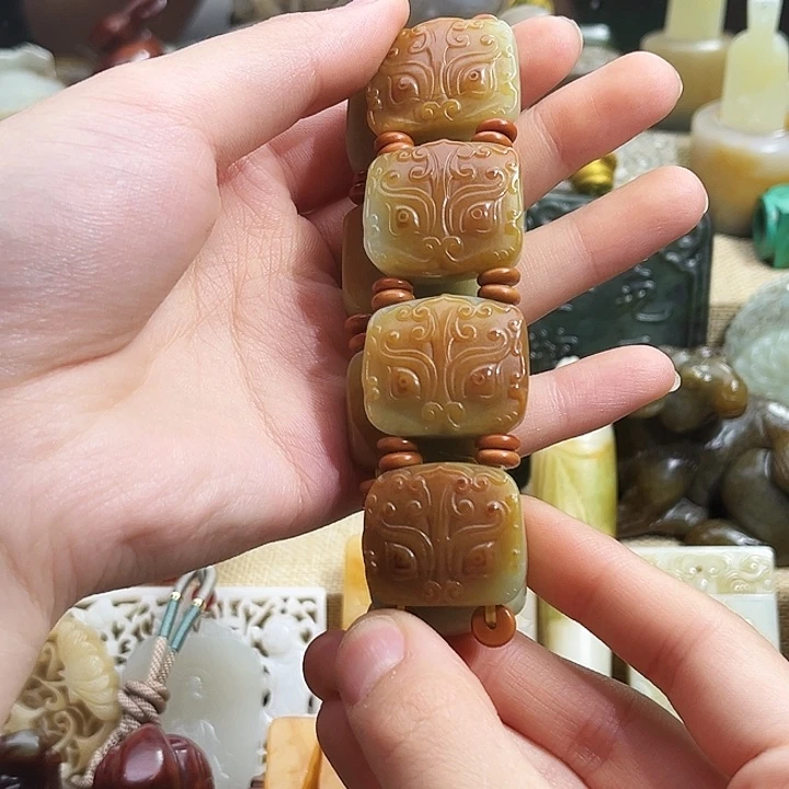 和田玉未镶嵌挂件心**惜