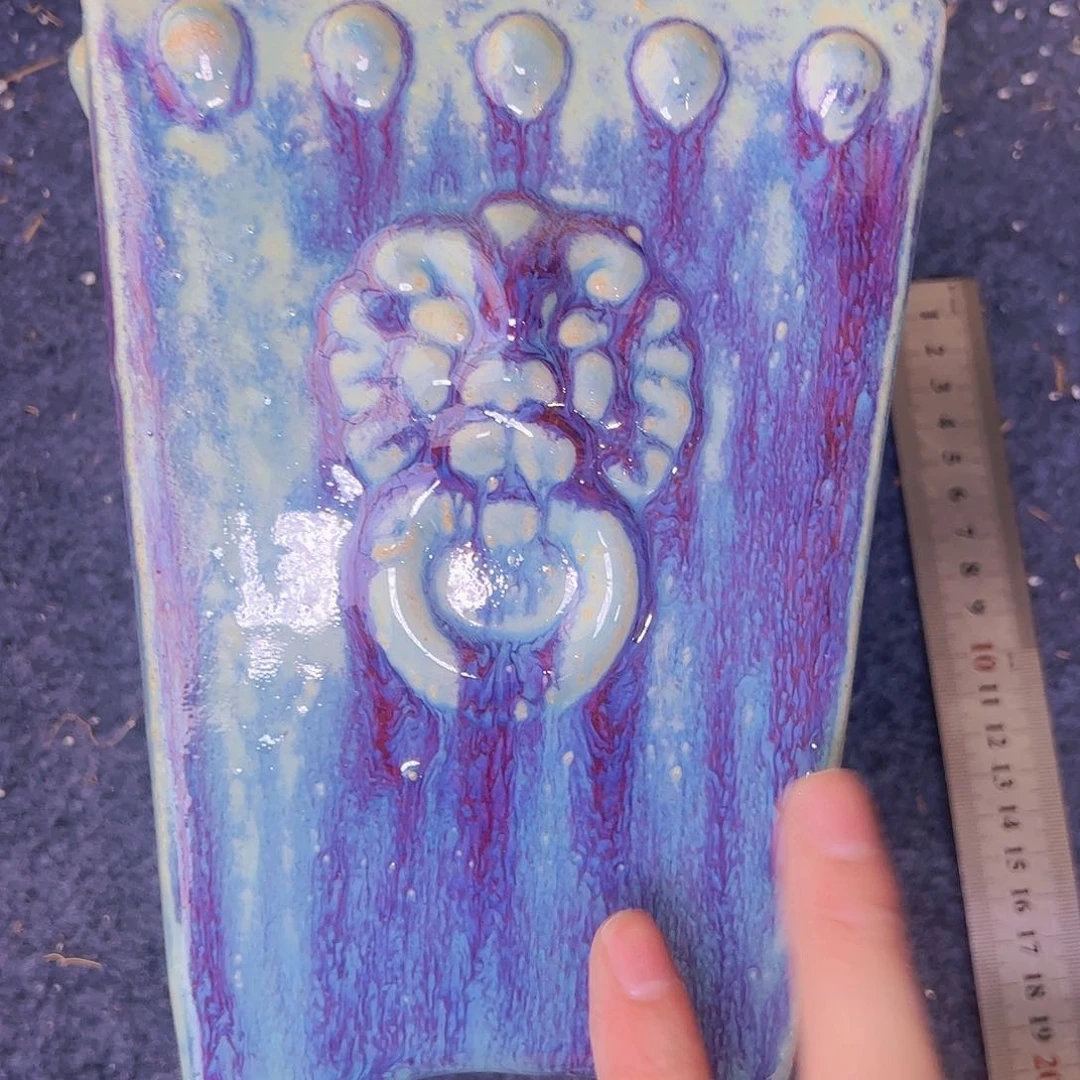 红陶正宗岭南石湾盆放漏