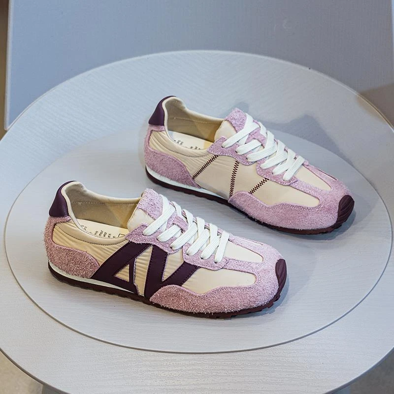 超火阿甘鞋芭蕾德训鞋女2025新款夏季复古百搭运动休闲鞋厚底板鞋