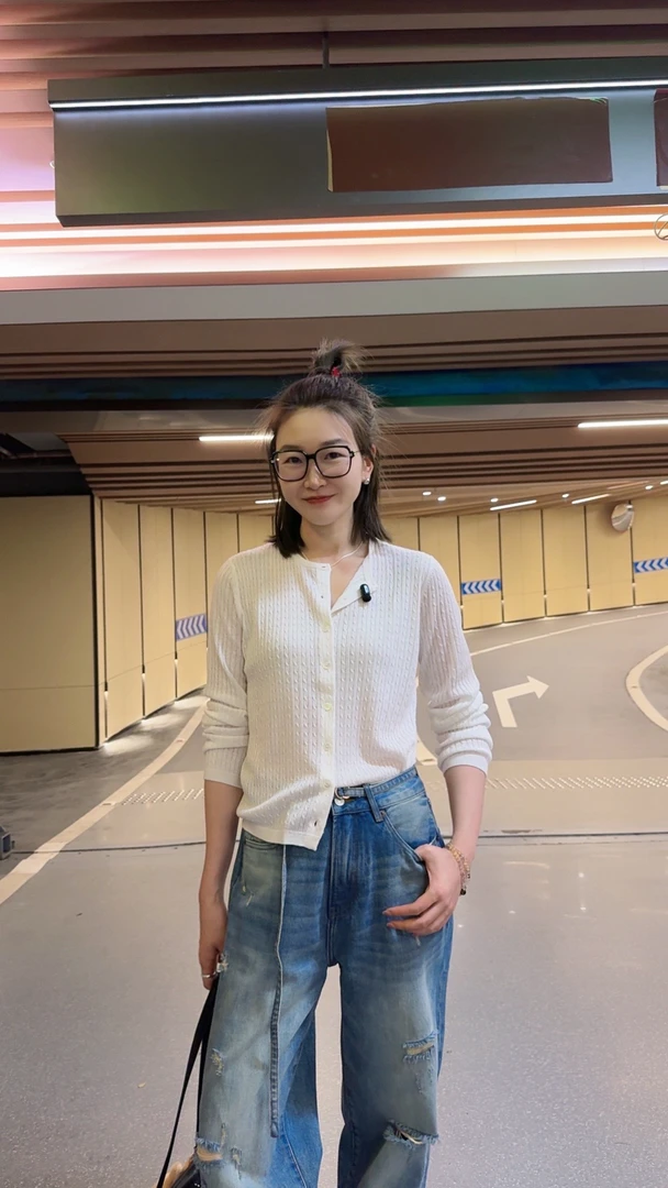 072 & RICE【超细麻花】夏季休闲圆领长袖针织开衫 32LE02